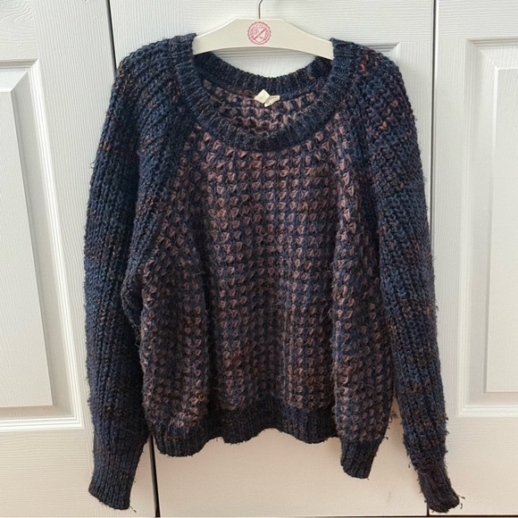 Anthropologie Moth Hillwalk Wool Blend Puff Sleeve Sweater - Picture 2 of 4